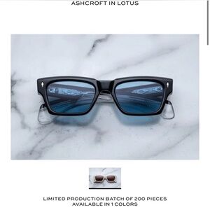 Ashcroft Black Frame Sunglasses with Blue Lenses